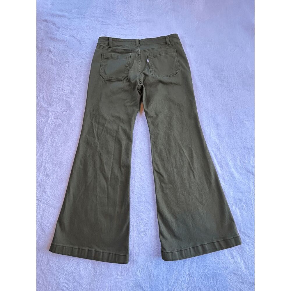 Levi's Super Low Flare Olive Green Jeans Size 31, Wide Flare, Casual - Picture 7 of 11